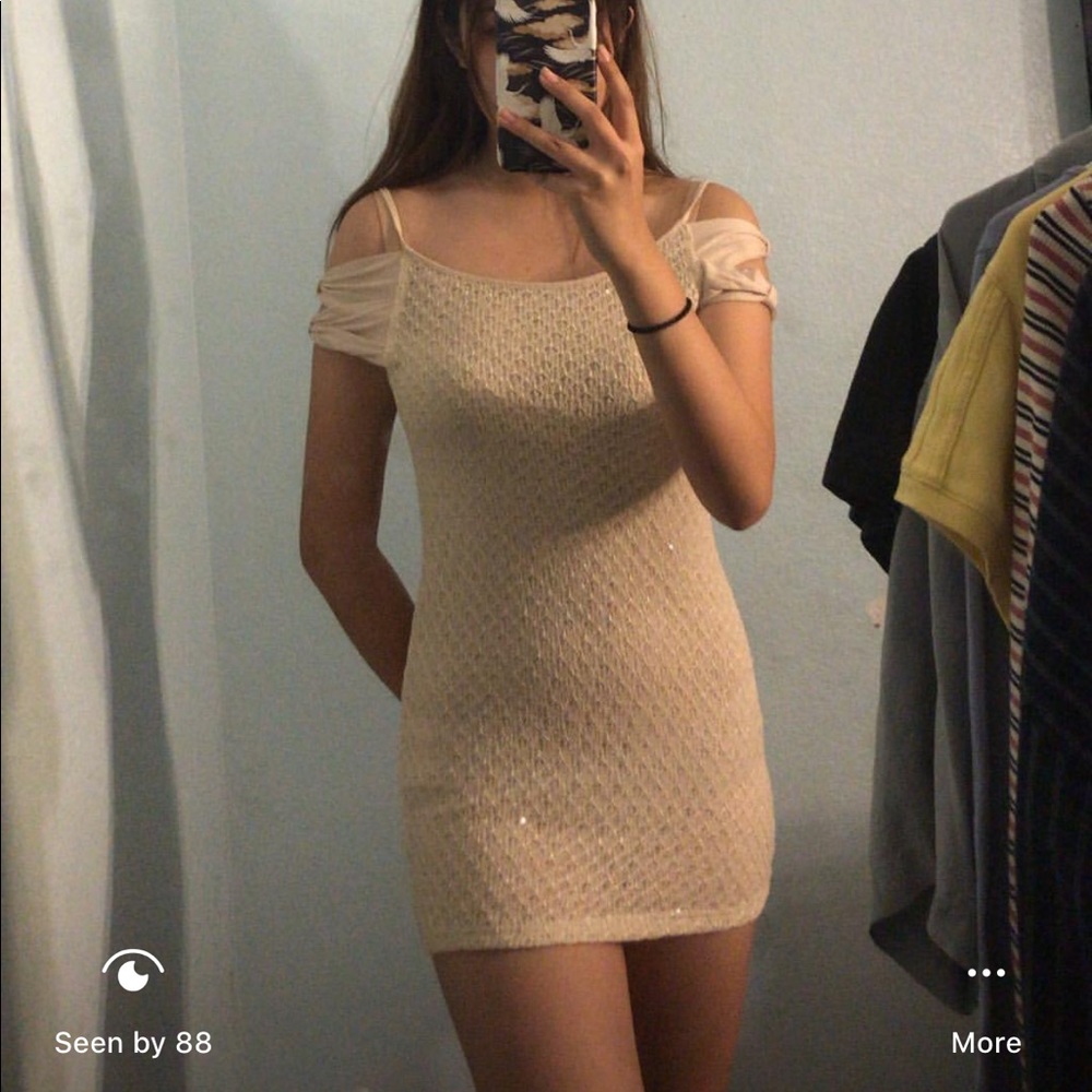 Bodycon Cream Dress